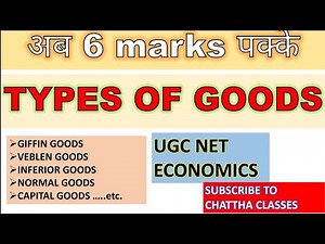 Types of goods - giffen goods, veblen goods #ugcneteconomics #ugcnet2025 @chattha_classes
