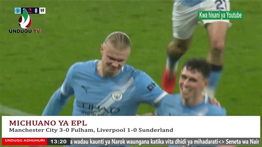 EPL RESULTS. Manchester City 3-0 Fulham, Liverpool 1-0 Sunderland,Crystal Palace 2-3 Burnley,Aston Villa 1-0 Brighton. #fyppppppppppppppppppppppp #foryoupage #undugutv #haland #city #mancity #liverpool #sports #football