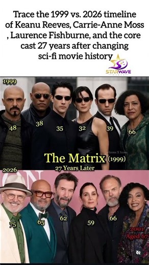 27 YEARS OF 'THE MATRIX'! 🕶️💊 Cast 1999 vs. 2026!#TheMatrix #KeanuReeves #SciFiMovies #Shorts