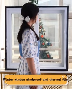 Window Cold Blocker White W130 x H200cm Weatherproofing Window Insulation Kit,No Need for Drilling Or Screws,Thermal Window Film to Keep Cold Out Storm Warm in Winter and Cool in Summer