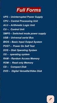 Computer Full forms सभी प्रतियोगी परीक्षाओं हेतु Bank, SSC, Railway, #computer #education