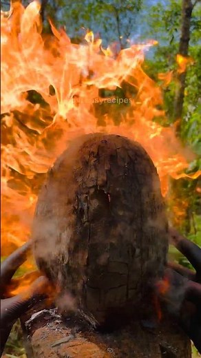 Roasted Coconut Cutting 😲🔪 #satisfying #cooking #shorts