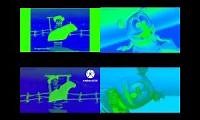 Mix of 4 videos from youtube : Gummy Bear Song HD (Blue & Green Versions at Once)