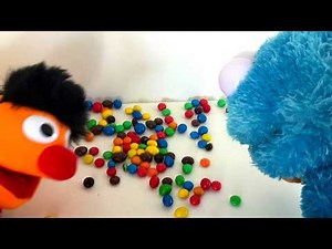 M&M's with Cookie Monster and Ernie
