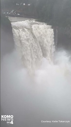 WOW look at Snoqualmie Falls after heavy rainfall