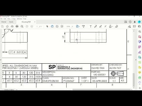 3) New Drawing, Complete Title Block & Angle Projection
