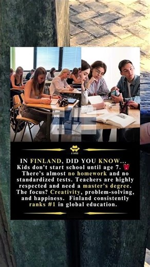 Finland: The Stress-Free School System #shorts