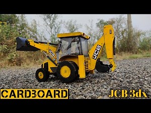 JCB 3dx backhoe loader miniature || how to make JCB from cardboard paper #diy #cardboard