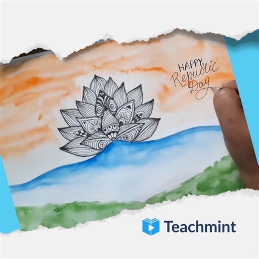 Republic Day special 'Mandala art', created by our very own #Teachmint Teacher Akanksha Singh ( Sparkling Creativity ). She has been an art educator for over 5 years and has built a thriving online teaching presence to reach more students with her expertise. Happy Republic Day!🇮🇳 #RepublicDay #RepublicDayArt #Tricolors #ArtTeacher #TeacherFeature #MandalaArt | Teachmint