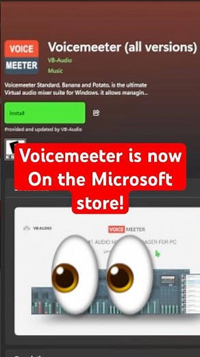 Voicemeeter is on the Microsoft store now! #voicemeeter #voicemeeterambassador #microsoftstore