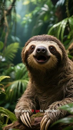 Sloths move so slowly that green algae grow right on their fur