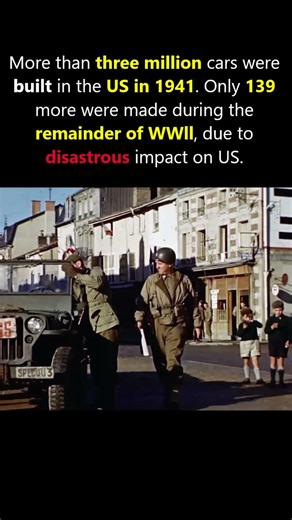 In WWII America Made Just 139 Cars After 1941… Here’s Why #history