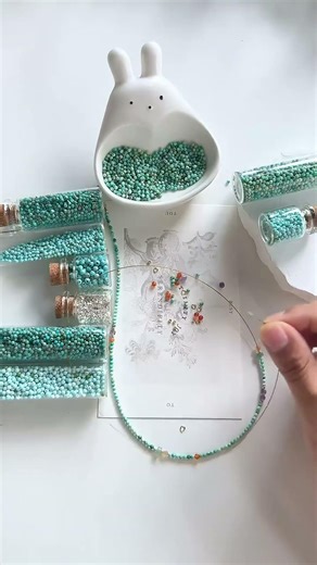 This Dreamy Turquoise Necklace Looks Like Mermaid Magic 🩵✨ | Handmade Crystal Beaded Jewelry