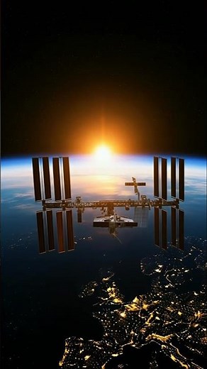 ✨ "ISS Orbiting Earth at Sunrise 🌍 | Cinematic Space View | 4K"#shorts #shortsfeed #space #iss