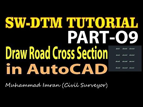 How to Draw Road Cross Section in AutoCAD | SW-DTM | PART 09