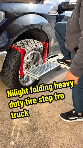 Nilight folding heavy duty tire step fro truck, escalón para llegar asta lo mas serca posible en el motor de tu carro soporta asta un máximo de 350libras #tips #cars #mecanico #accessories #youneedthis