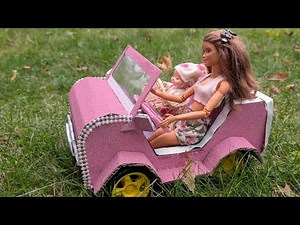 DIY barbie car / cardboard craft