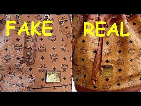 How to spot fake MCM bag. Real vs fake MCM small bucket cross body bag