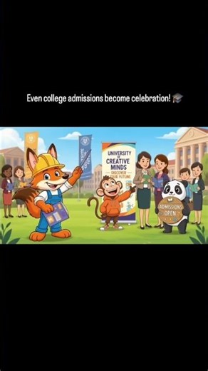 who knew a college admission promo could look this fun?😍🐵🦊🐼 // ‪@SOUMIQ0118‬