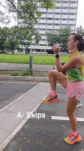 A-B-C Skips Running Drills Running drills are exercises to improve your running technique. Speedrunners and long-distance runners usually perform running drills as a running warm-up. Running drills can help you develop proper running form, improve speed, decrease injury, work different muscle groups, and build a better running economy. *Improve cadence, which reduce the risk of common running injuries. *Reduces ground Contact. Which result in faster run. * Improve neuromuscular effectiveness, mi