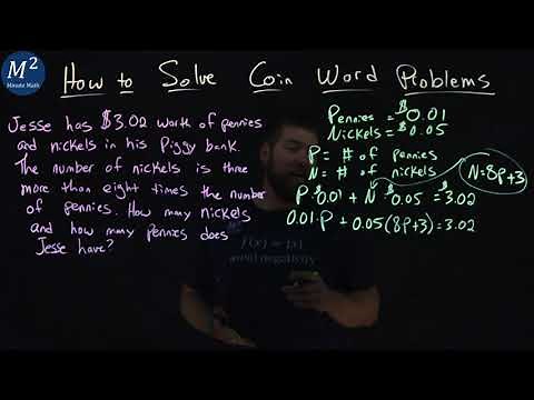How to Solve Coin Word Problems | Minute Math