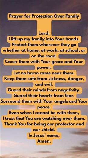 Prayer for Protection Over Family