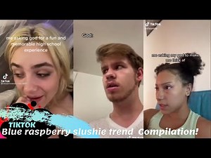 Blue raspberry slushie trend | tiktok compilation