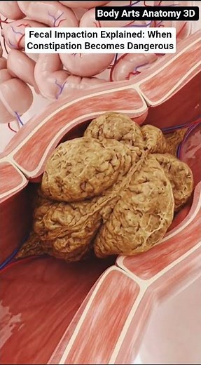 Fecal Impaction Explained: When Constipation Becomes Dangerous | Gut Health | gBody Arts Anatomy 3D