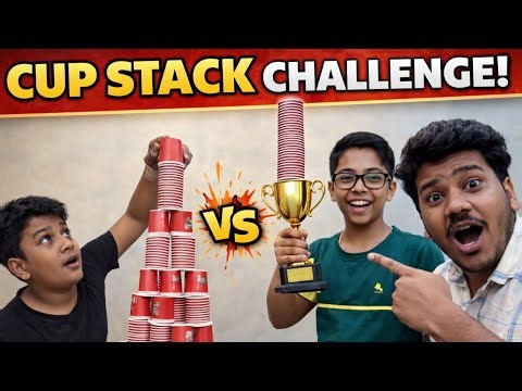 Cup Stack Challenge | Who Will Build The Tallest Cup Tower? Winner Gets Trophy & Cash 🏆💰