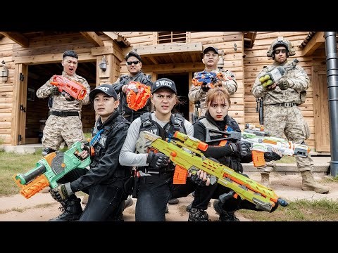 LTT Game Nerf War : SEAL X Couple Surprise Attack Destroys Nerf Guns Warehouse of Criminal Den