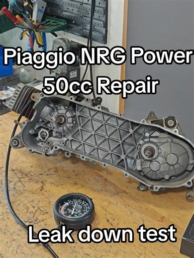 Piaggio NRG Power 50cc motora remonts un spiediena tests