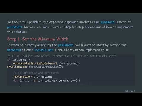 How to Preserve TableColumn Widths in JavaFX TableView on Restart