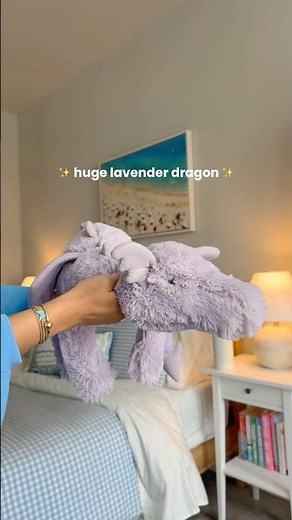 jellycat haul 🌸✨ so excited to welcome the huge lavender dragon to my collection! #jellycat