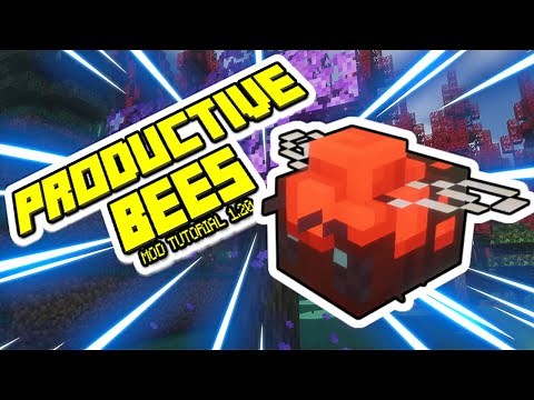 EP 3 - Nether Nest Guide! Iron, Coal, Redstone Bee - Minecraft Productive Bees Mod Tutorial