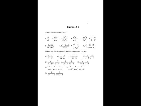 Class 7 Math Chapter 6.1 (Algebraic Fractions) || Bangla Version || English Version