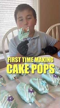 Making colorful cake pops with my son is so easy #recipe #baking