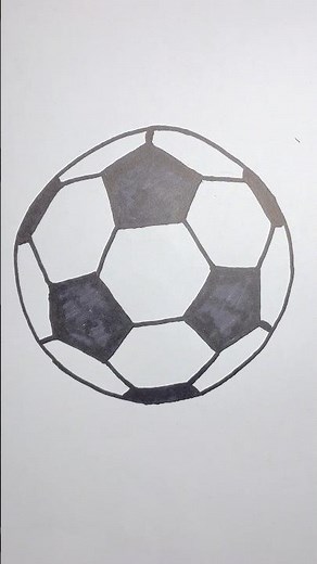 How to Draw Soccer Ball ⚽️ Step By Step/ Easy & Fun for Beginners &Kids #football #drawing #short