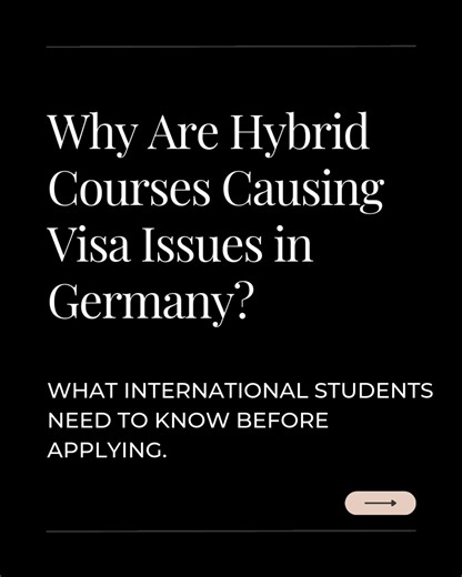 InstaDwell | Why Hybrid Courses Are Causing Visa Issues in Germany Hybrid programs sound like the best of both worlds flexibility + global exposure.... | Instagram