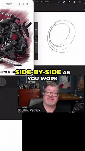 Split Screen Editing: Easy Photo Reference Trick! #shorts