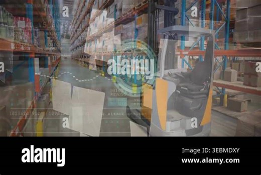 Animation of graphs and data over warehouse. Business, finance and delivery services concept digitally generated video Stock Video Footage - Alamy