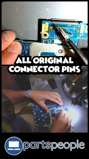 Don't Panic! How to Easily Repair Your Broken Motherboard LCD Connector #shorts #laptoprepair #dell