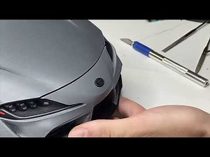 3d printed Toyota Supra scale model glue assembly