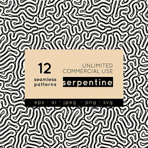 Abstract Wave Pattern Set: Organic Vector Graphics (digital Download) - Etsy