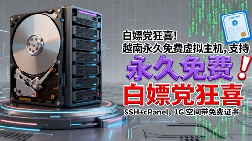 永久免费无套路！越南虚拟主机支持 SSH cPanel，还送免费证书