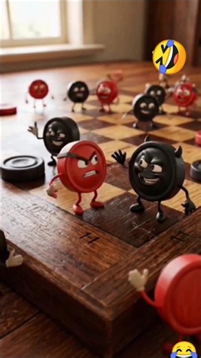 Cartoon Checkers Battle 🏆 One Piece's Journey to Become the King! #shorts