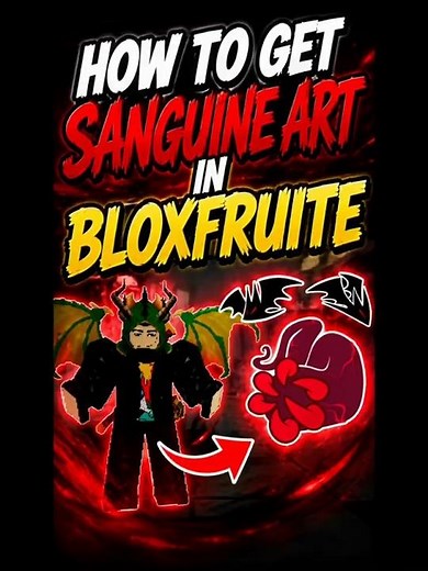 How to Get Sanguine Art in Blox Fruits 🔥. #roblox #bloxfurit