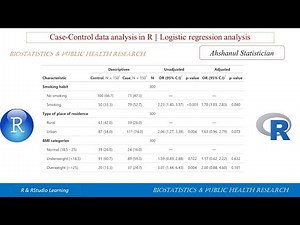Case-Control data analysis in R using gtsummary || Logistic regression analysis