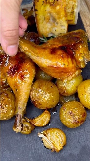 Roasted Chicken with Baby Potatoes | Easy Oven Recipe 🍗🥔✨