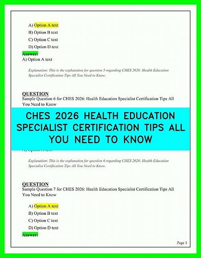 CHES 2026 Health Education Specialist Certification Tips All You Need to Know Exam Guide Video 202