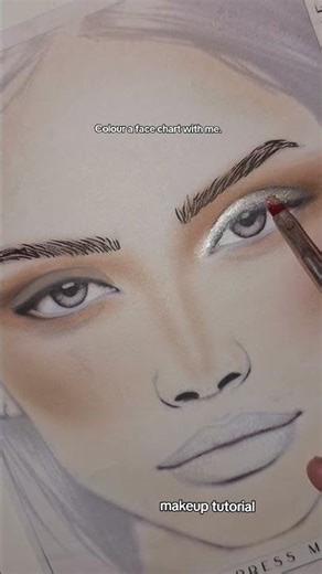 Colour a face chart with me using the Empress Me SKIN eyeshadow palette #facechart #makeuplook